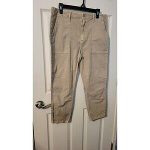 Pistola High Rise Straight Leg Utility Pants Tan Beige Size 31 Cropped 24"